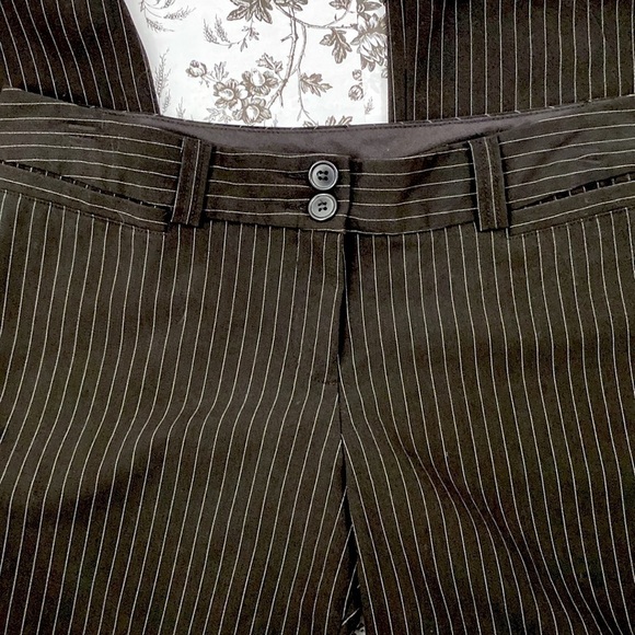 Y2K Dana Black Pin Striped Dress Pants Size 13 Juniors - Picture 4 of 8